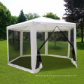 Gazebo hexagonal en acier extérieur avec moustiquaire